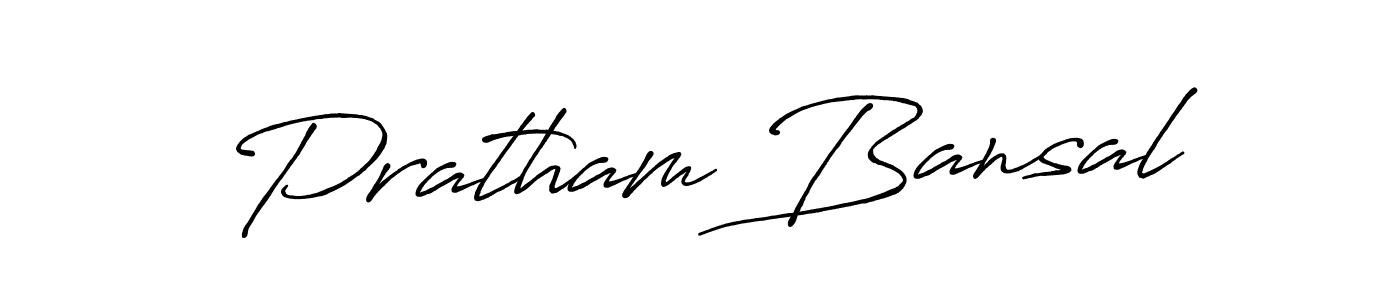 Design your own signature with our free online signature maker. With this signature software, you can create a handwritten (Antro_Vectra_Bolder) signature for name Pratham Bansal. Pratham Bansal signature style 7 images and pictures png
