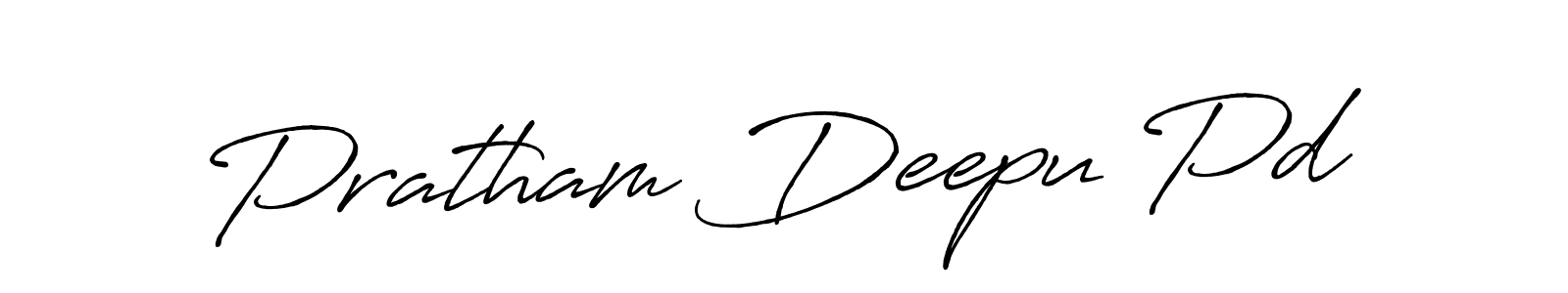 Similarly Antro_Vectra_Bolder is the best handwritten signature design. Signature creator online .You can use it as an online autograph creator for name Pratham Deepu Pd. Pratham Deepu Pd signature style 7 images and pictures png
