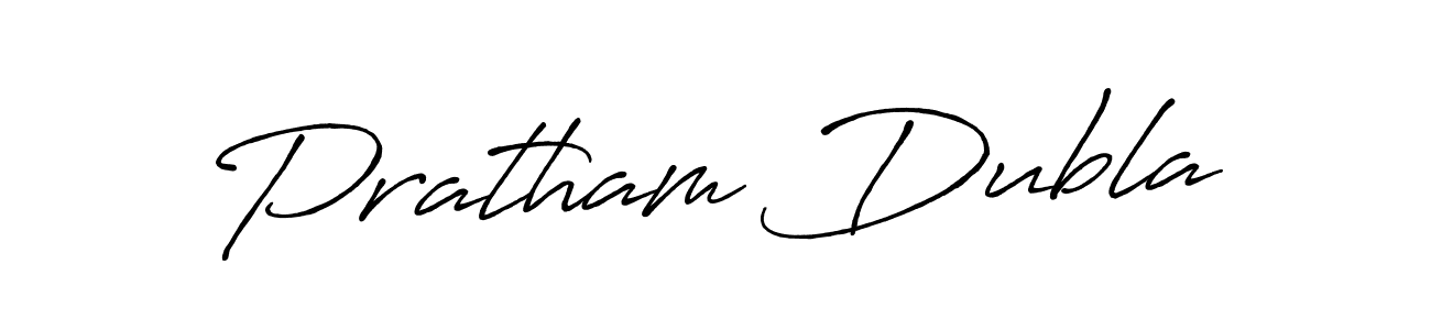 Also we have Pratham Dubla name is the best signature style. Create professional handwritten signature collection using Antro_Vectra_Bolder autograph style. Pratham Dubla signature style 7 images and pictures png