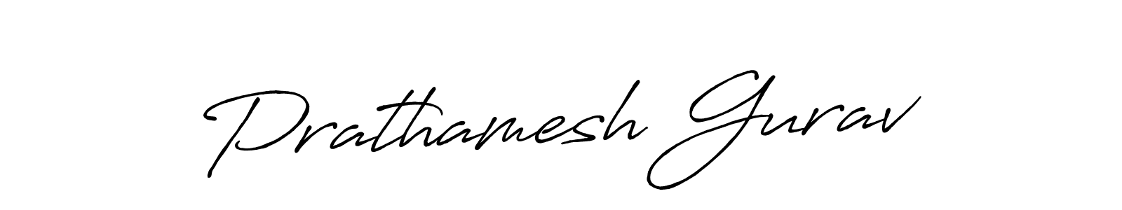 Create a beautiful signature design for name Prathamesh Gurav. With this signature (Antro_Vectra_Bolder) fonts, you can make a handwritten signature for free. Prathamesh Gurav signature style 7 images and pictures png