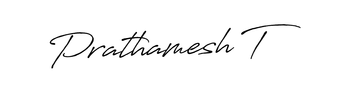 Design your own signature with our free online signature maker. With this signature software, you can create a handwritten (Antro_Vectra_Bolder) signature for name Prathamesh T. Prathamesh T signature style 7 images and pictures png