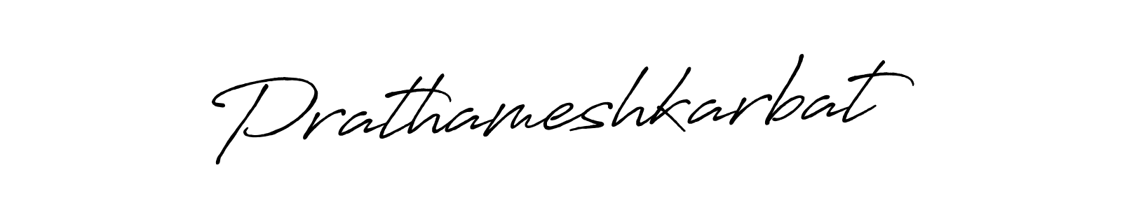 Make a beautiful signature design for name Prathameshkarbat. With this signature (Antro_Vectra_Bolder) style, you can create a handwritten signature for free. Prathameshkarbat signature style 7 images and pictures png