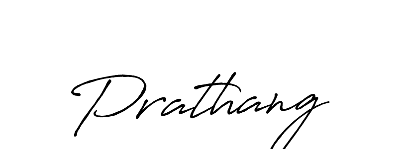 Design your own signature with our free online signature maker. With this signature software, you can create a handwritten (Antro_Vectra_Bolder) signature for name Prathang. Prathang signature style 7 images and pictures png