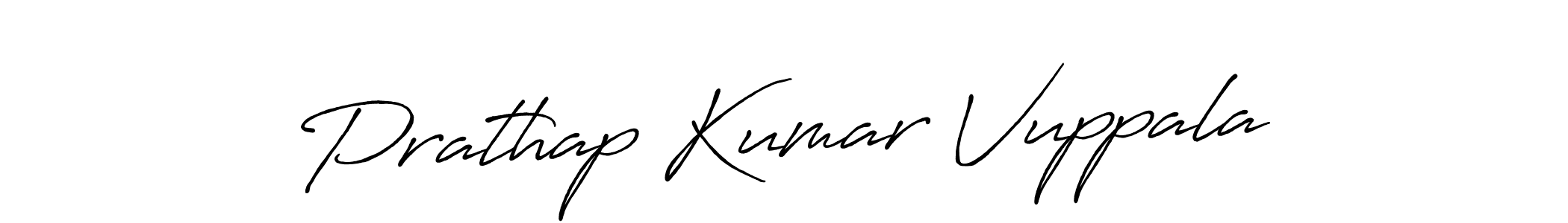 How to make Prathap Kumar Vuppala signature? Antro_Vectra_Bolder is a professional autograph style. Create handwritten signature for Prathap Kumar Vuppala name. Prathap Kumar Vuppala signature style 7 images and pictures png