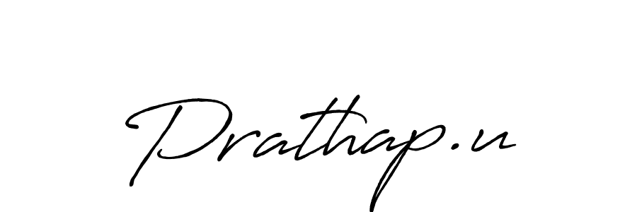 Create a beautiful signature design for name Prathap.u. With this signature (Antro_Vectra_Bolder) fonts, you can make a handwritten signature for free. Prathap.u signature style 7 images and pictures png