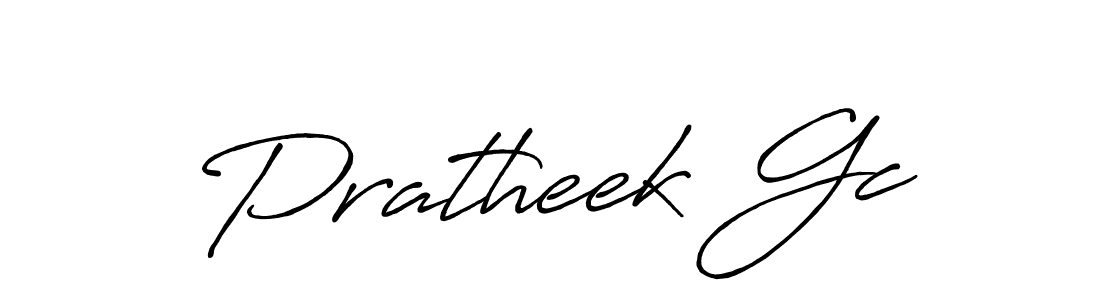 if you are searching for the best signature style for your name Pratheek Gc. so please give up your signature search. here we have designed multiple signature styles  using Antro_Vectra_Bolder. Pratheek Gc signature style 7 images and pictures png