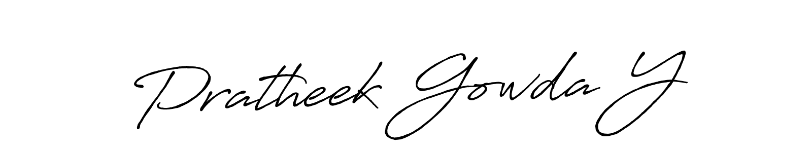 if you are searching for the best signature style for your name Pratheek Gowda Y. so please give up your signature search. here we have designed multiple signature styles  using Antro_Vectra_Bolder. Pratheek Gowda Y signature style 7 images and pictures png