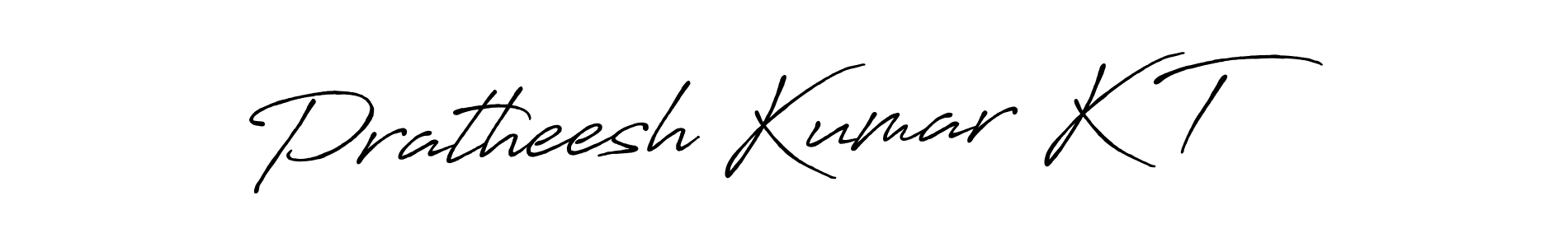 Make a beautiful signature design for name Pratheesh Kumar K T. With this signature (Antro_Vectra_Bolder) style, you can create a handwritten signature for free. Pratheesh Kumar K T signature style 7 images and pictures png