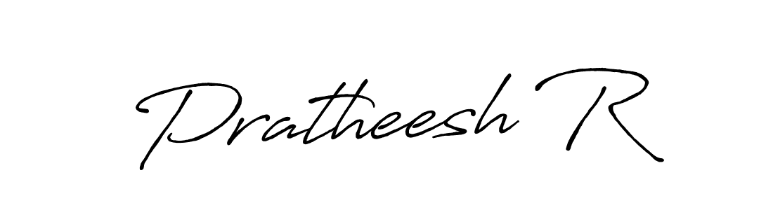 Create a beautiful signature design for name Pratheesh R. With this signature (Antro_Vectra_Bolder) fonts, you can make a handwritten signature for free. Pratheesh R signature style 7 images and pictures png