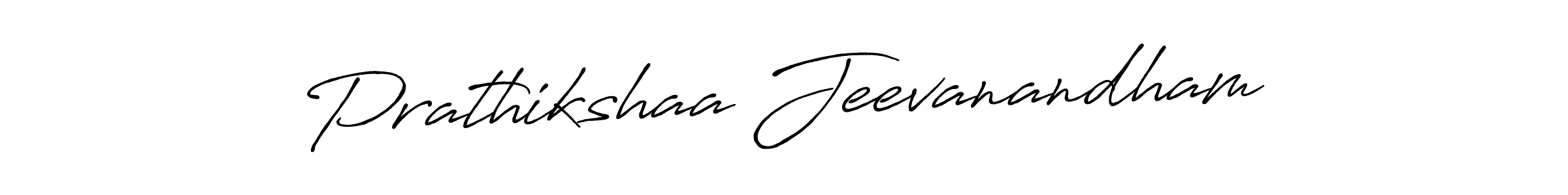 Create a beautiful signature design for name Prathikshaa Jeevanandham. With this signature (Antro_Vectra_Bolder) fonts, you can make a handwritten signature for free. Prathikshaa Jeevanandham signature style 7 images and pictures png