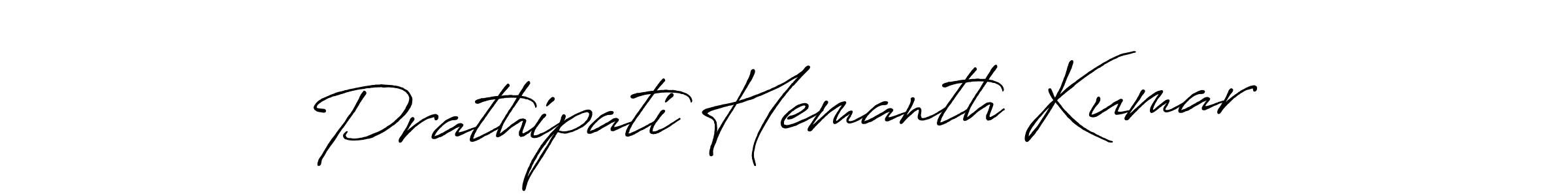 Create a beautiful signature design for name Prathipati Hemanth Kumar. With this signature (Antro_Vectra_Bolder) fonts, you can make a handwritten signature for free. Prathipati Hemanth Kumar signature style 7 images and pictures png