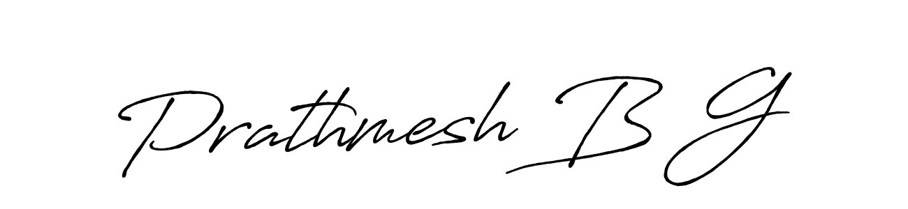 How to make Prathmesh B G name signature. Use Antro_Vectra_Bolder style for creating short signs online. This is the latest handwritten sign. Prathmesh B G signature style 7 images and pictures png