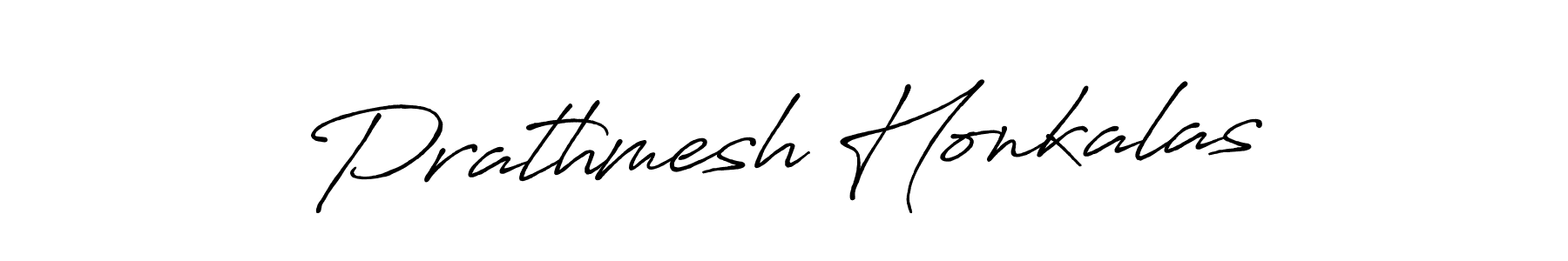 Make a beautiful signature design for name Prathmesh Honkalas. With this signature (Antro_Vectra_Bolder) style, you can create a handwritten signature for free. Prathmesh Honkalas signature style 7 images and pictures png