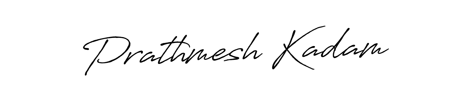 Make a beautiful signature design for name Prathmesh Kadam. With this signature (Antro_Vectra_Bolder) style, you can create a handwritten signature for free. Prathmesh Kadam signature style 7 images and pictures png