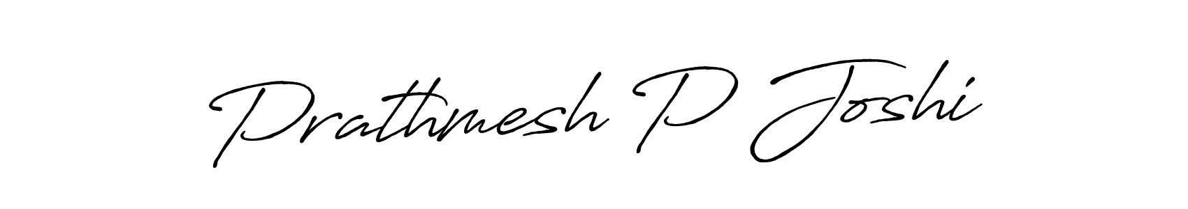 Make a beautiful signature design for name Prathmesh P Joshi. With this signature (Antro_Vectra_Bolder) style, you can create a handwritten signature for free. Prathmesh P Joshi signature style 7 images and pictures png