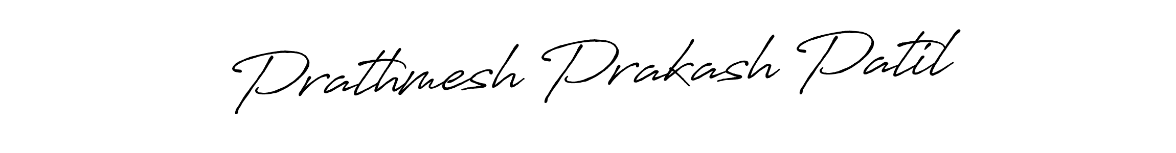 Create a beautiful signature design for name Prathmesh Prakash Patil. With this signature (Antro_Vectra_Bolder) fonts, you can make a handwritten signature for free. Prathmesh Prakash Patil signature style 7 images and pictures png