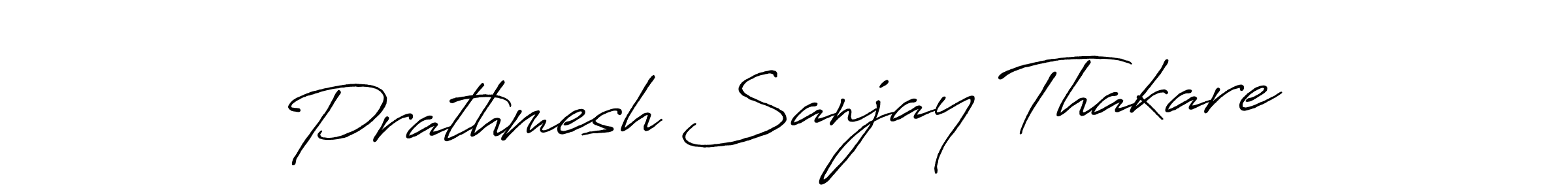 How to make Prathmesh Sanjay Thakare name signature. Use Antro_Vectra_Bolder style for creating short signs online. This is the latest handwritten sign. Prathmesh Sanjay Thakare signature style 7 images and pictures png