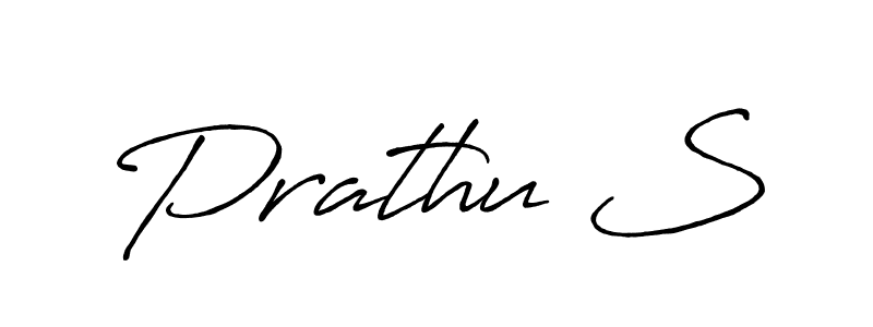 if you are searching for the best signature style for your name Prathu S. so please give up your signature search. here we have designed multiple signature styles  using Antro_Vectra_Bolder. Prathu S signature style 7 images and pictures png