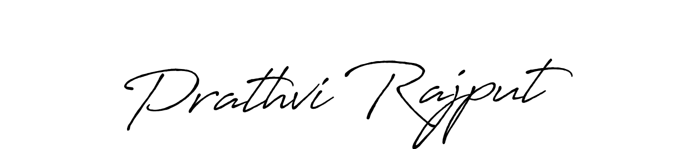 Create a beautiful signature design for name Prathvi Rajput. With this signature (Antro_Vectra_Bolder) fonts, you can make a handwritten signature for free. Prathvi Rajput signature style 7 images and pictures png