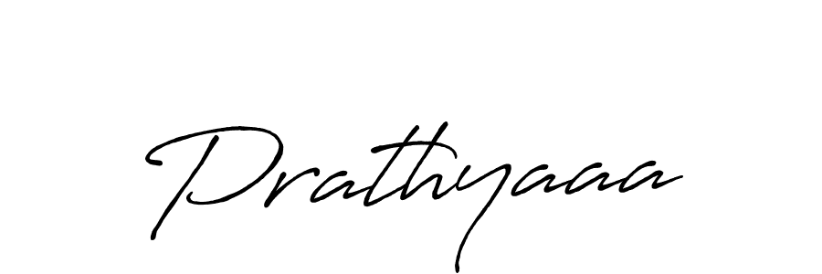 Create a beautiful signature design for name Prathyaaa. With this signature (Antro_Vectra_Bolder) fonts, you can make a handwritten signature for free. Prathyaaa signature style 7 images and pictures png