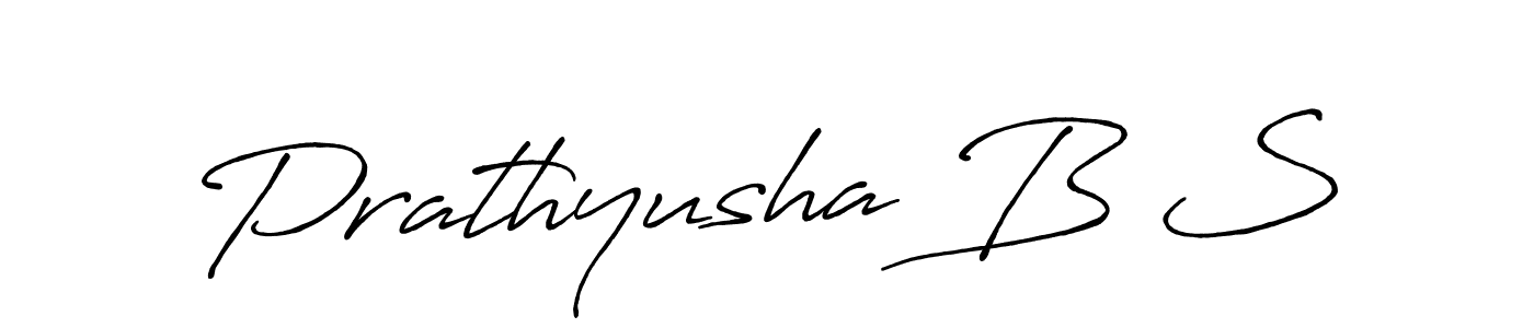 How to Draw Prathyusha B S signature style? Antro_Vectra_Bolder is a latest design signature styles for name Prathyusha B S. Prathyusha B S signature style 7 images and pictures png