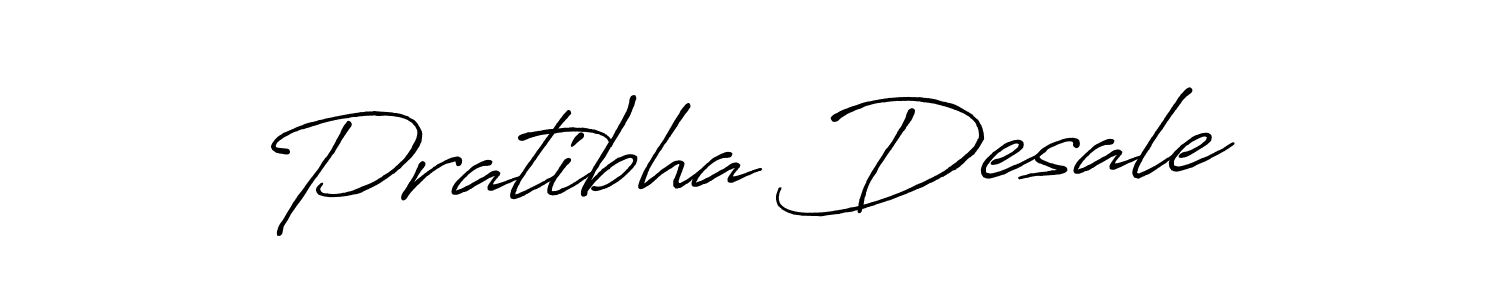 Design your own signature with our free online signature maker. With this signature software, you can create a handwritten (Antro_Vectra_Bolder) signature for name Pratibha Desale. Pratibha Desale signature style 7 images and pictures png