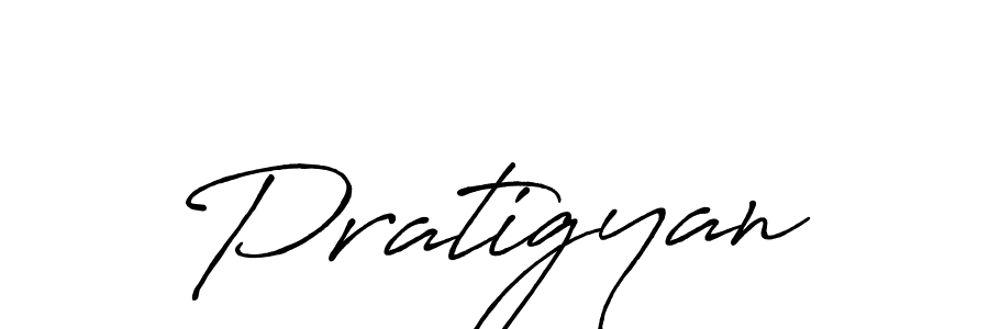 Create a beautiful signature design for name Pratigyan. With this signature (Antro_Vectra_Bolder) fonts, you can make a handwritten signature for free. Pratigyan signature style 7 images and pictures png