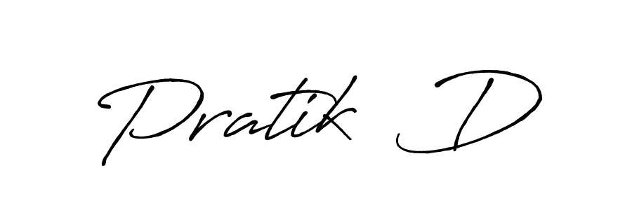 The best way (Antro_Vectra_Bolder) to make a short signature is to pick only two or three words in your name. The name Pratik  D include a total of six letters. For converting this name. Pratik  D signature style 7 images and pictures png