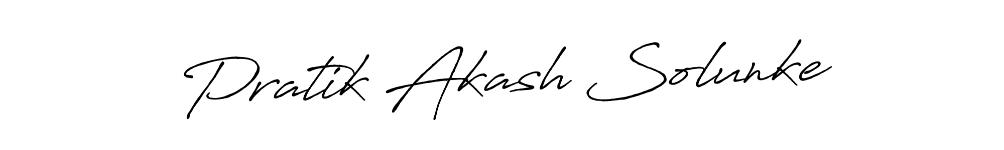 Design your own signature with our free online signature maker. With this signature software, you can create a handwritten (Antro_Vectra_Bolder) signature for name Pratik Akash Solunke. Pratik Akash Solunke signature style 7 images and pictures png