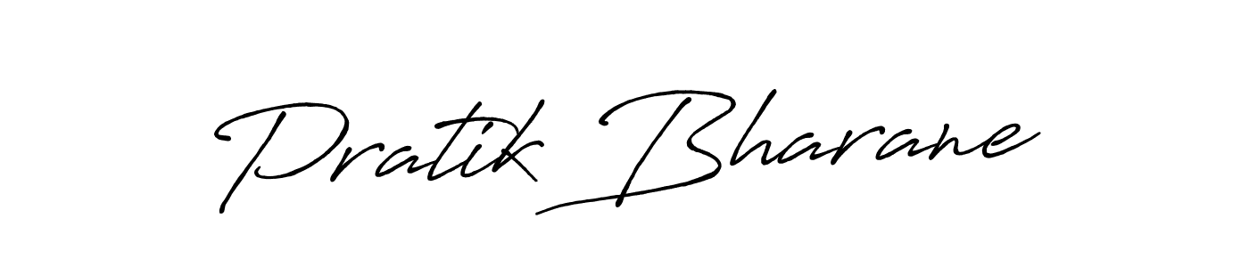 Design your own signature with our free online signature maker. With this signature software, you can create a handwritten (Antro_Vectra_Bolder) signature for name Pratik Bharane. Pratik Bharane signature style 7 images and pictures png