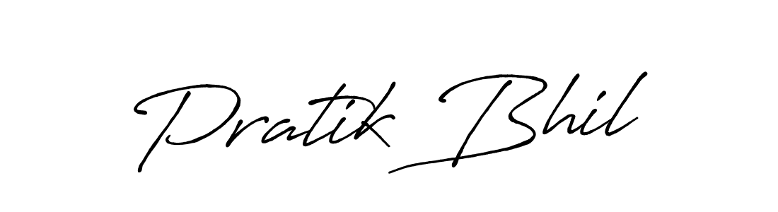 Similarly Antro_Vectra_Bolder is the best handwritten signature design. Signature creator online .You can use it as an online autograph creator for name Pratik Bhil. Pratik Bhil signature style 7 images and pictures png
