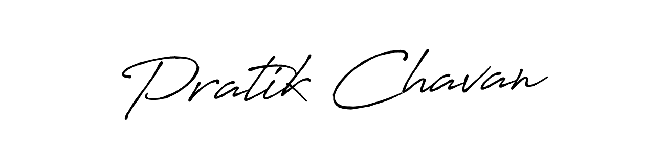 Create a beautiful signature design for name Pratik Chavan. With this signature (Antro_Vectra_Bolder) fonts, you can make a handwritten signature for free. Pratik Chavan signature style 7 images and pictures png