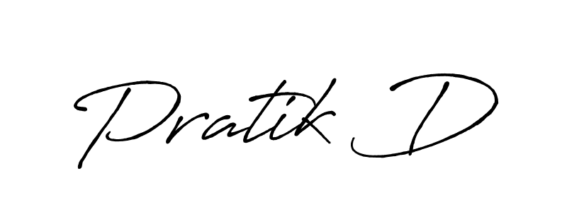 Design your own signature with our free online signature maker. With this signature software, you can create a handwritten (Antro_Vectra_Bolder) signature for name Pratik D. Pratik D signature style 7 images and pictures png