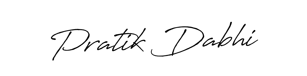 Design your own signature with our free online signature maker. With this signature software, you can create a handwritten (Antro_Vectra_Bolder) signature for name Pratik Dabhi. Pratik Dabhi signature style 7 images and pictures png