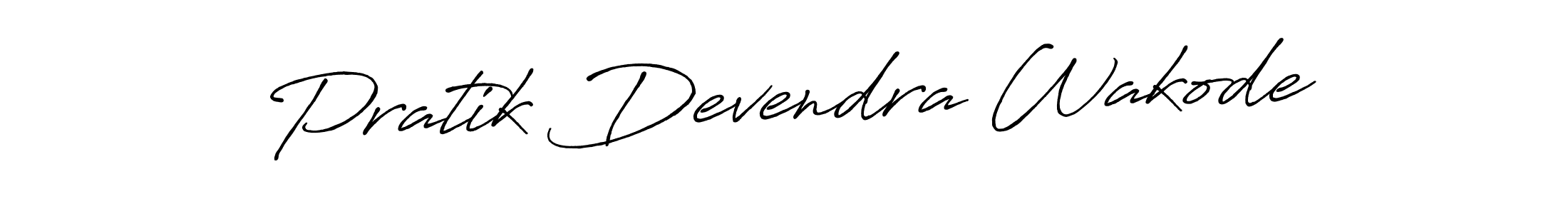 The best way (Antro_Vectra_Bolder) to make a short signature is to pick only two or three words in your name. The name Pratik Devendra Wakode include a total of six letters. For converting this name. Pratik Devendra Wakode signature style 7 images and pictures png