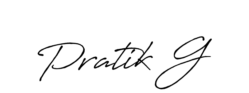 This is the best signature style for the Pratik G name. Also you like these signature font (Antro_Vectra_Bolder). Mix name signature. Pratik G signature style 7 images and pictures png