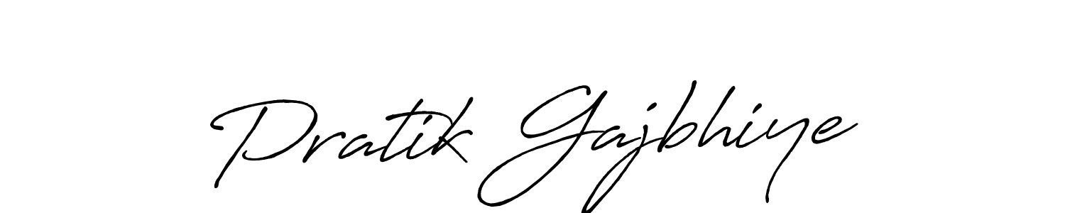 Create a beautiful signature design for name Pratik Gajbhiye. With this signature (Antro_Vectra_Bolder) fonts, you can make a handwritten signature for free. Pratik Gajbhiye signature style 7 images and pictures png