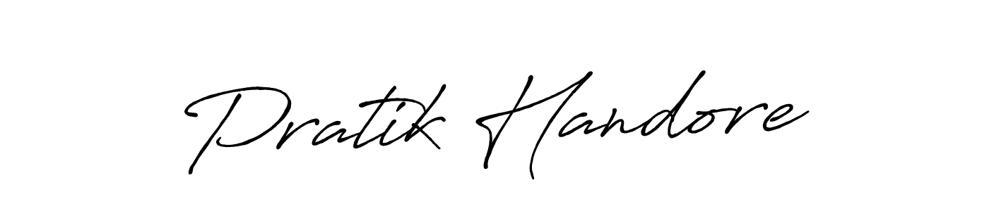 Make a short Pratik Handore signature style. Manage your documents anywhere anytime using Antro_Vectra_Bolder. Create and add eSignatures, submit forms, share and send files easily. Pratik Handore signature style 7 images and pictures png