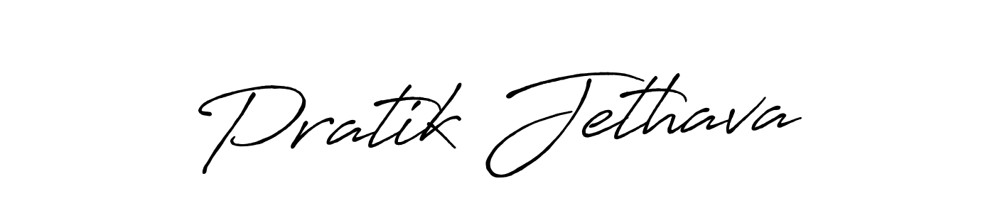 Create a beautiful signature design for name Pratik Jethava. With this signature (Antro_Vectra_Bolder) fonts, you can make a handwritten signature for free. Pratik Jethava signature style 7 images and pictures png