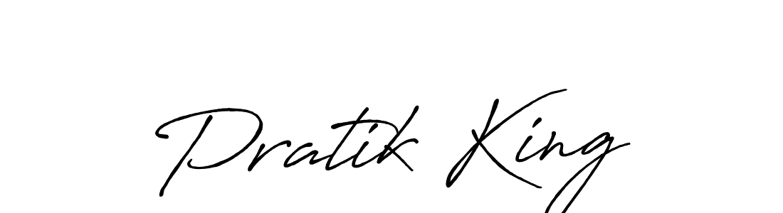 It looks lik you need a new signature style for name Pratik King. Design unique handwritten (Antro_Vectra_Bolder) signature with our free signature maker in just a few clicks. Pratik King signature style 7 images and pictures png