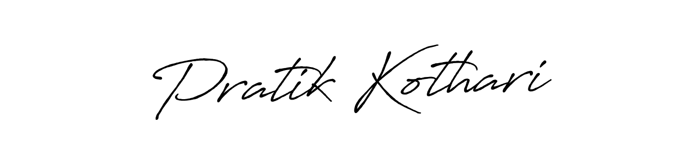 Design your own signature with our free online signature maker. With this signature software, you can create a handwritten (Antro_Vectra_Bolder) signature for name Pratik Kothari. Pratik Kothari signature style 7 images and pictures png