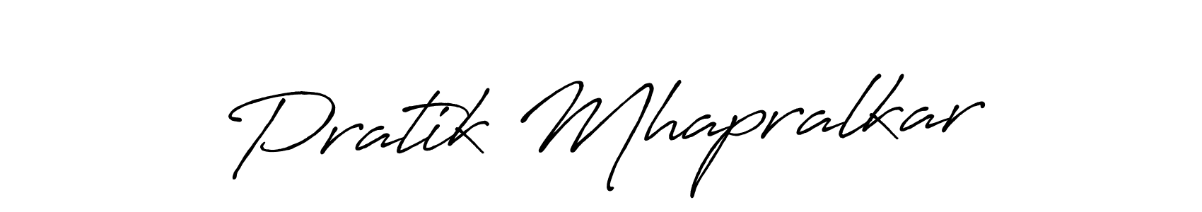 Use a signature maker to create a handwritten signature online. With this signature software, you can design (Antro_Vectra_Bolder) your own signature for name Pratik Mhapralkar. Pratik Mhapralkar signature style 7 images and pictures png