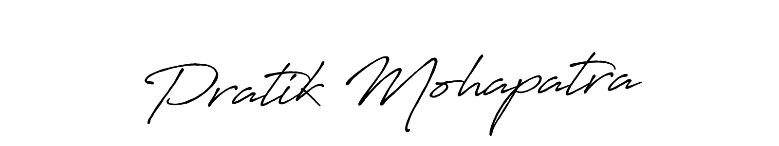 Create a beautiful signature design for name Pratik Mohapatra. With this signature (Antro_Vectra_Bolder) fonts, you can make a handwritten signature for free. Pratik Mohapatra signature style 7 images and pictures png