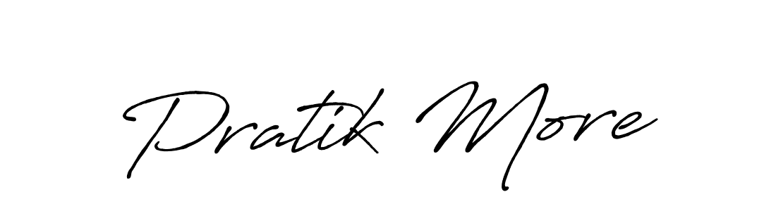 Make a beautiful signature design for name Pratik More. With this signature (Antro_Vectra_Bolder) style, you can create a handwritten signature for free. Pratik More signature style 7 images and pictures png