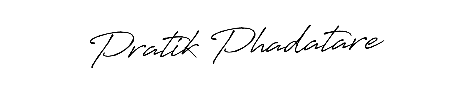 How to make Pratik Phadatare name signature. Use Antro_Vectra_Bolder style for creating short signs online. This is the latest handwritten sign. Pratik Phadatare signature style 7 images and pictures png