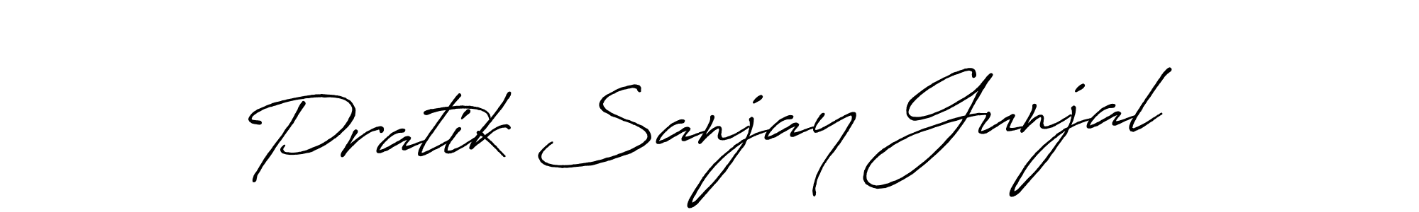 Make a beautiful signature design for name Pratik Sanjay Gunjal. Use this online signature maker to create a handwritten signature for free. Pratik Sanjay Gunjal signature style 7 images and pictures png