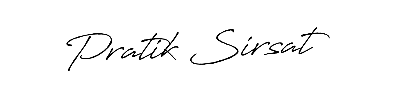 Also You can easily find your signature by using the search form. We will create Pratik Sirsat name handwritten signature images for you free of cost using Antro_Vectra_Bolder sign style. Pratik Sirsat signature style 7 images and pictures png