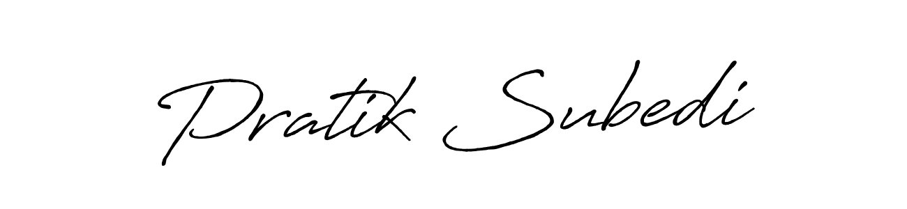 Use a signature maker to create a handwritten signature online. With this signature software, you can design (Antro_Vectra_Bolder) your own signature for name Pratik Subedi. Pratik Subedi signature style 7 images and pictures png