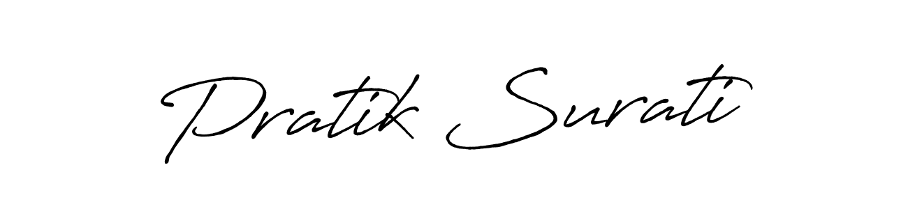 The best way (Antro_Vectra_Bolder) to make a short signature is to pick only two or three words in your name. The name Pratik Surati include a total of six letters. For converting this name. Pratik Surati signature style 7 images and pictures png