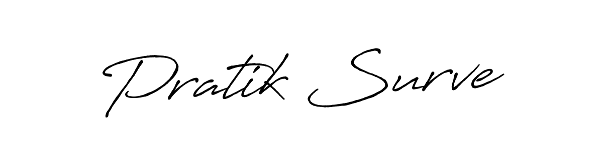 The best way (Antro_Vectra_Bolder) to make a short signature is to pick only two or three words in your name. The name Pratik Surve include a total of six letters. For converting this name. Pratik Surve signature style 7 images and pictures png